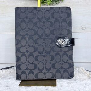 Coach Black and Gray Tablet Case